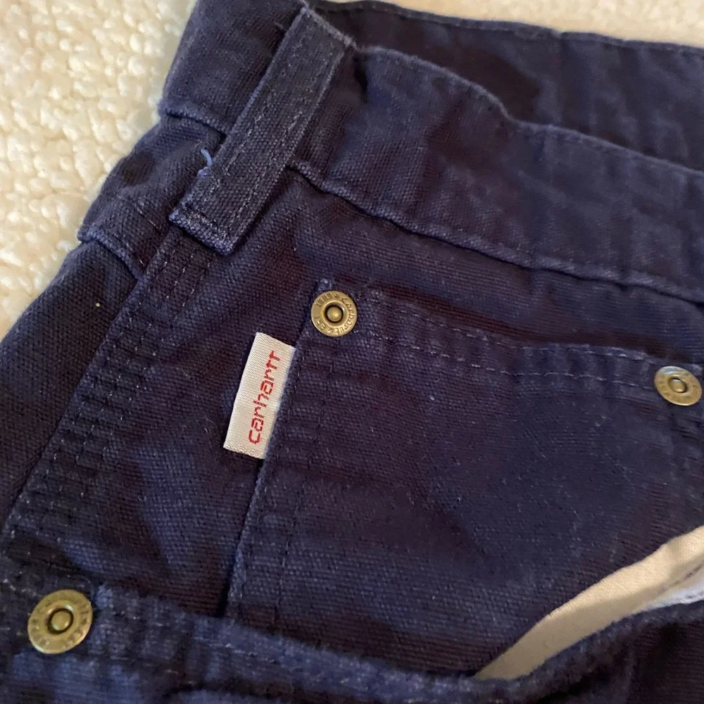 Carhartt  men’s navy Cotton Pants 38x32 - Picture 4 of 7